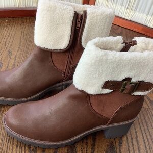 SM New York Womens Tilly Boot Brown Heeled Size 10 New